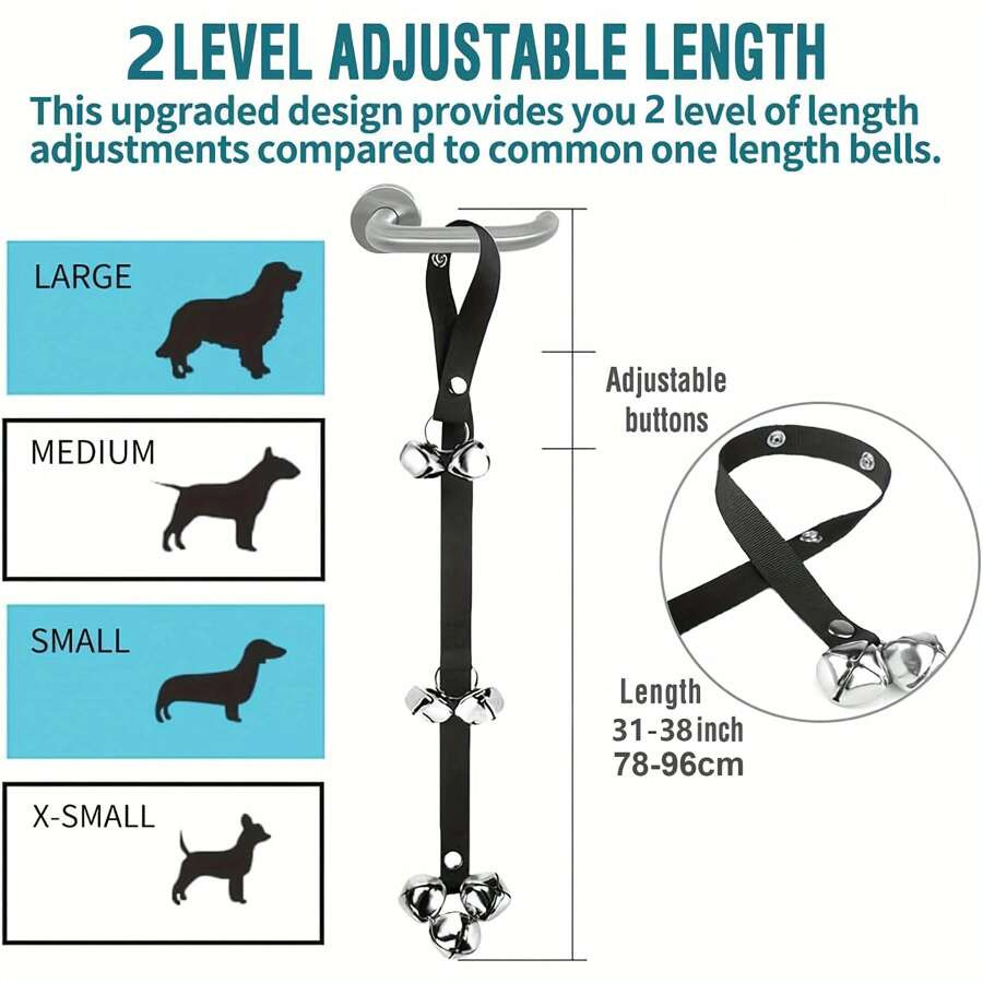 1pc Dog Door Bell, Puppy Potty Training Bell Dogs Go Out Training 7 Loud Bells