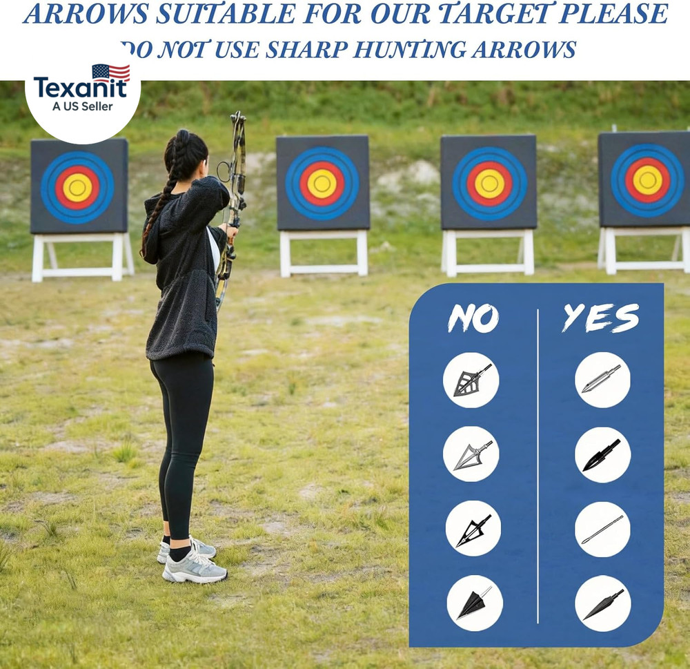 20" Foam Archery Target Block High-Density EVA Foam Target for Backyard Archery