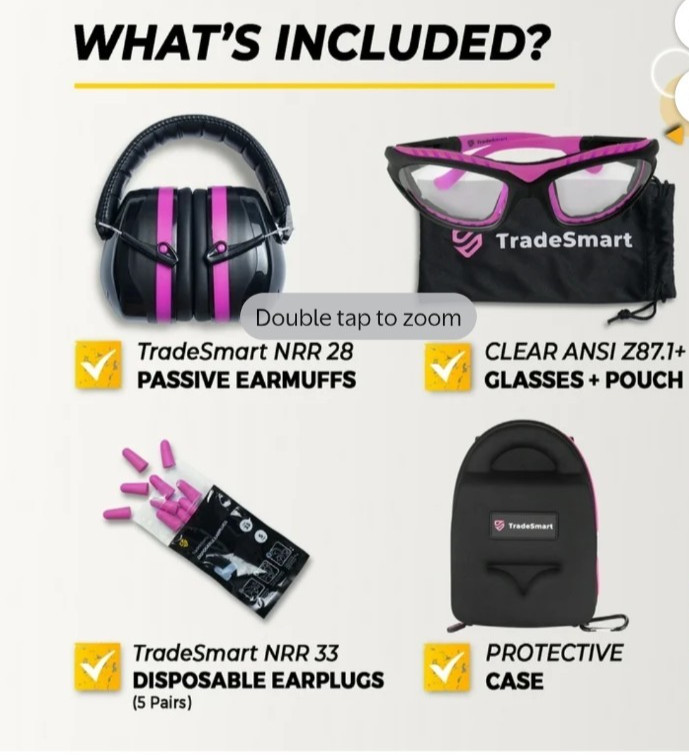 TRADESMART Shooting Range Hearing Protection for Shooting Range/Ear & Eye Pro