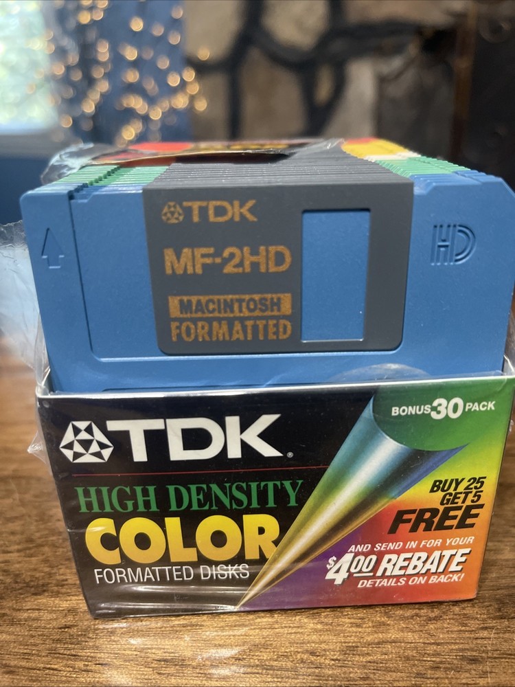 TDK high-density color formatted discs Open Box 29 Total Disk Untested