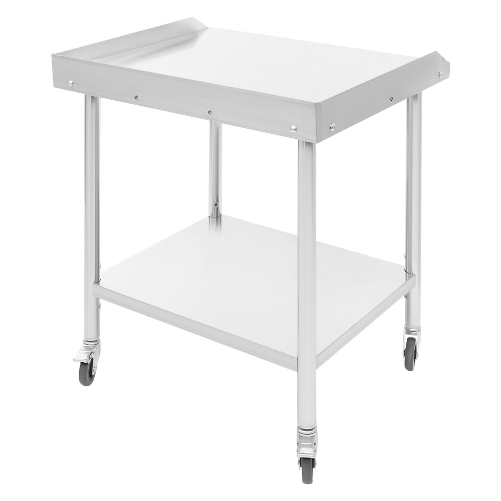 2-Layers Commercial Work Table Work Table Prep Bench Stainless Steel 1102 lbs