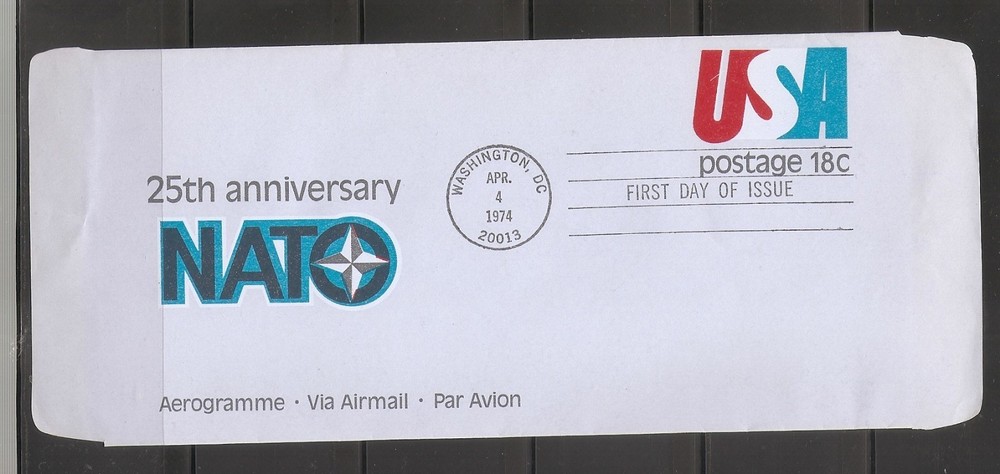 US SC # UC49 Nato  Letter Sheet FDC. no Cachet.