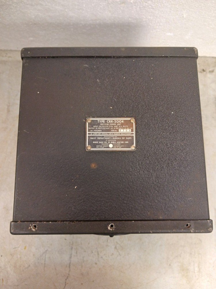 WWII TYPE CRR-20104 RECTIFIER POWER UNIT #354-F
