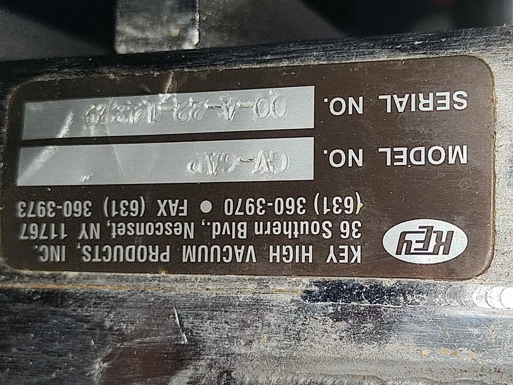Key GV-6AP Gate Valve  used working
