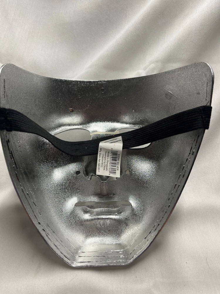 Silver Mask with Drawn on Mustache and Goatee