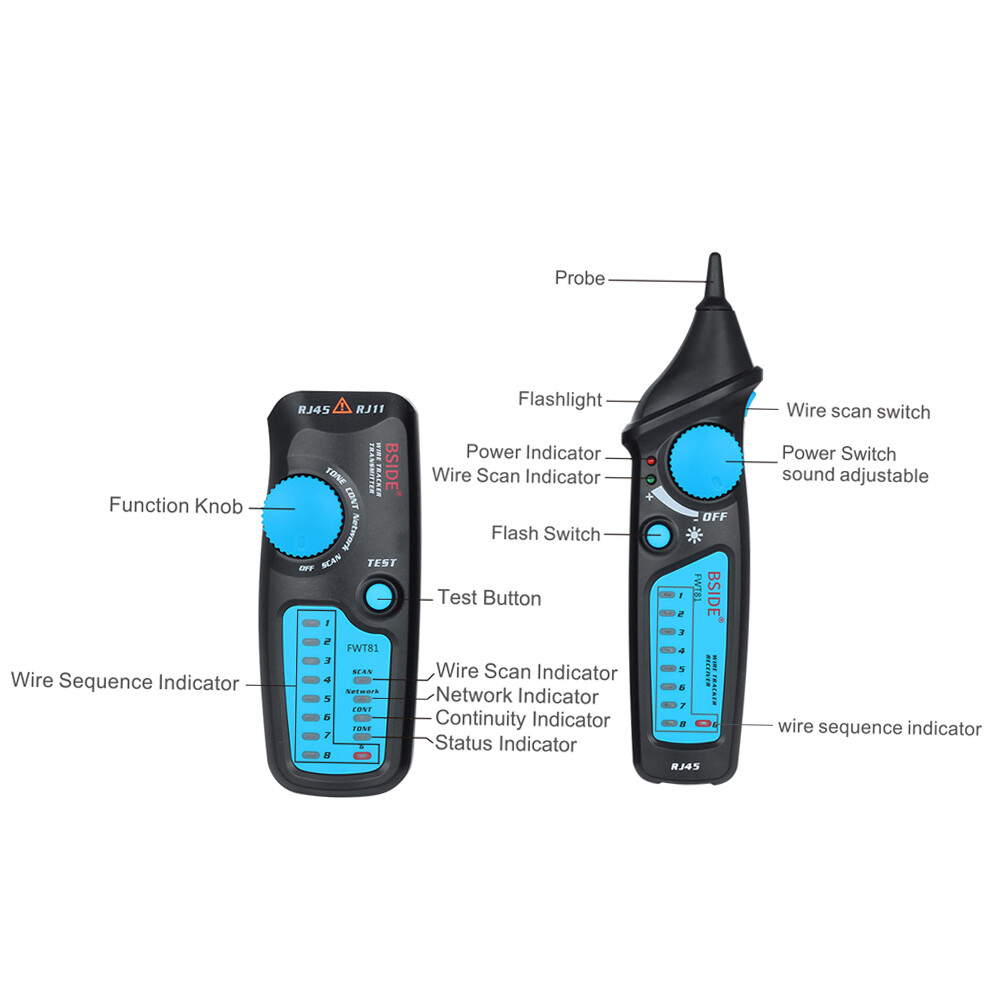 Multi-functional LCD Network Cable Tester Wire RJ11 RJ45 Wire I0F2