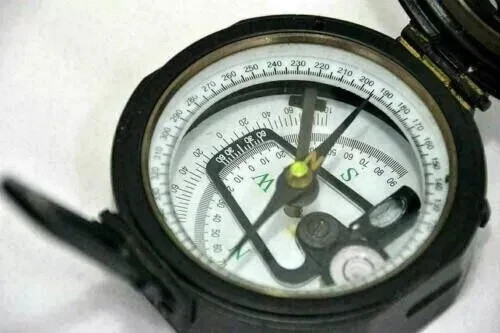 100% Working Brass Brunton Pocket Vintage Compass With Leather Case.
