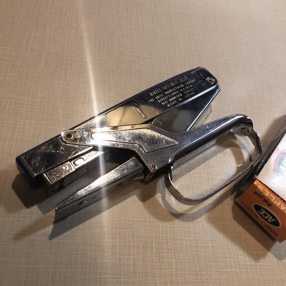 Vintage Bates 282P / Ace Clipper 700 Chisel Point Stapler Set