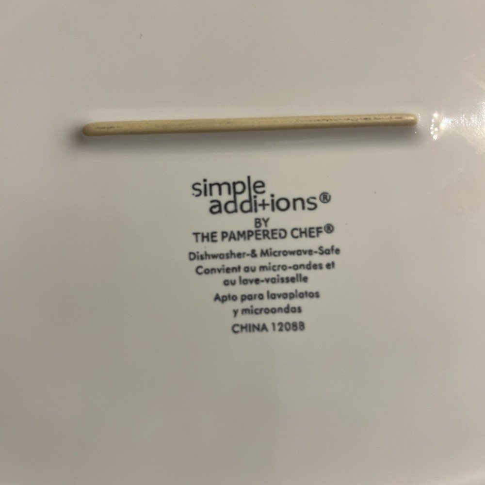 Pampered Chef Simple Additions Polka Dots White Oval Serving Platter