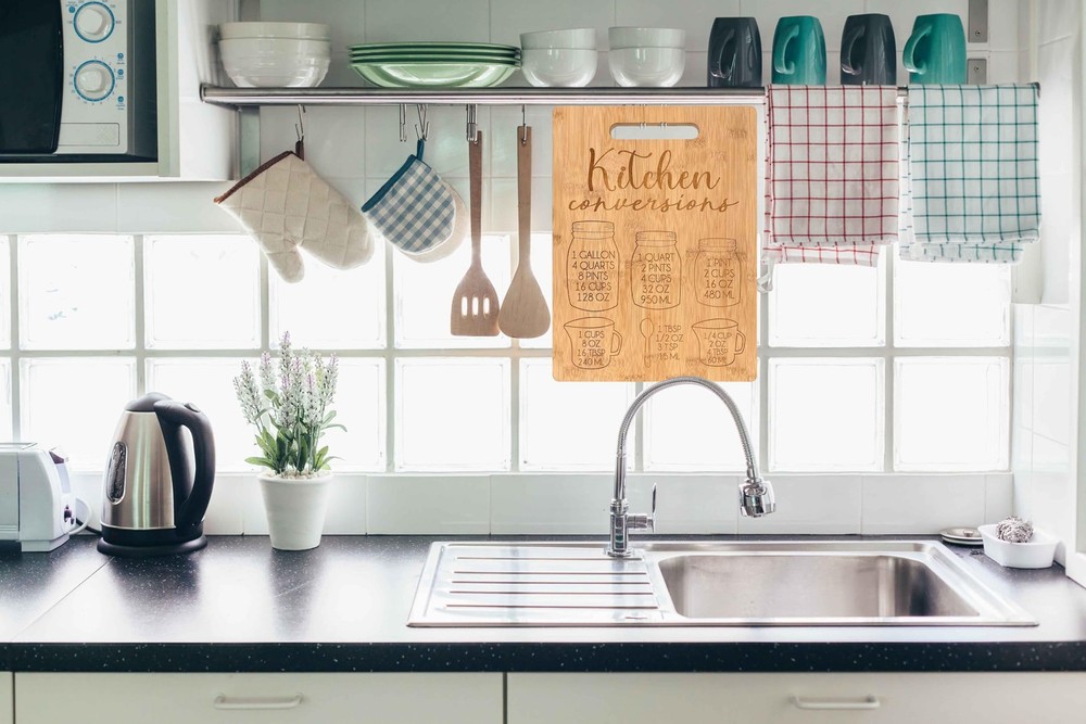Cutting Board Gift, Measurements Conversion Chart Decor, Home, Kitchen, BBQ