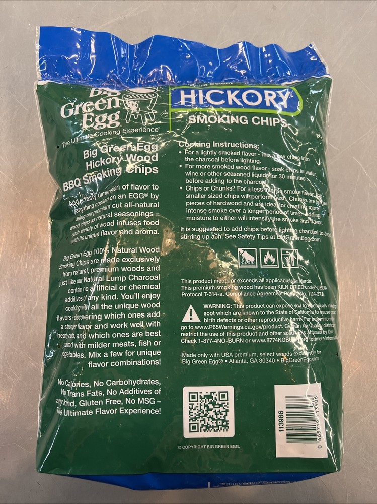 Big Green Egg Hickory Smoking Chips
