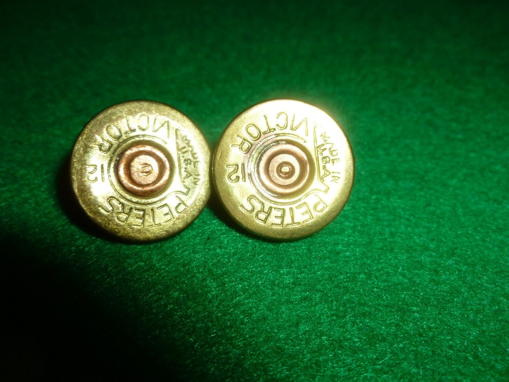 Antique Hunting Theme Brass Cap Cufflinks