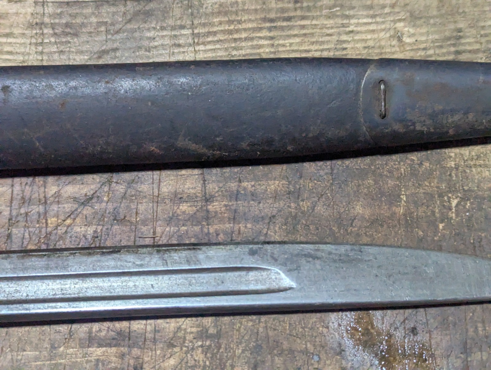 ORIGINAL SCARCE WWI BRITISH 1907 PATTERN SMLE BAYONET And Scabbard