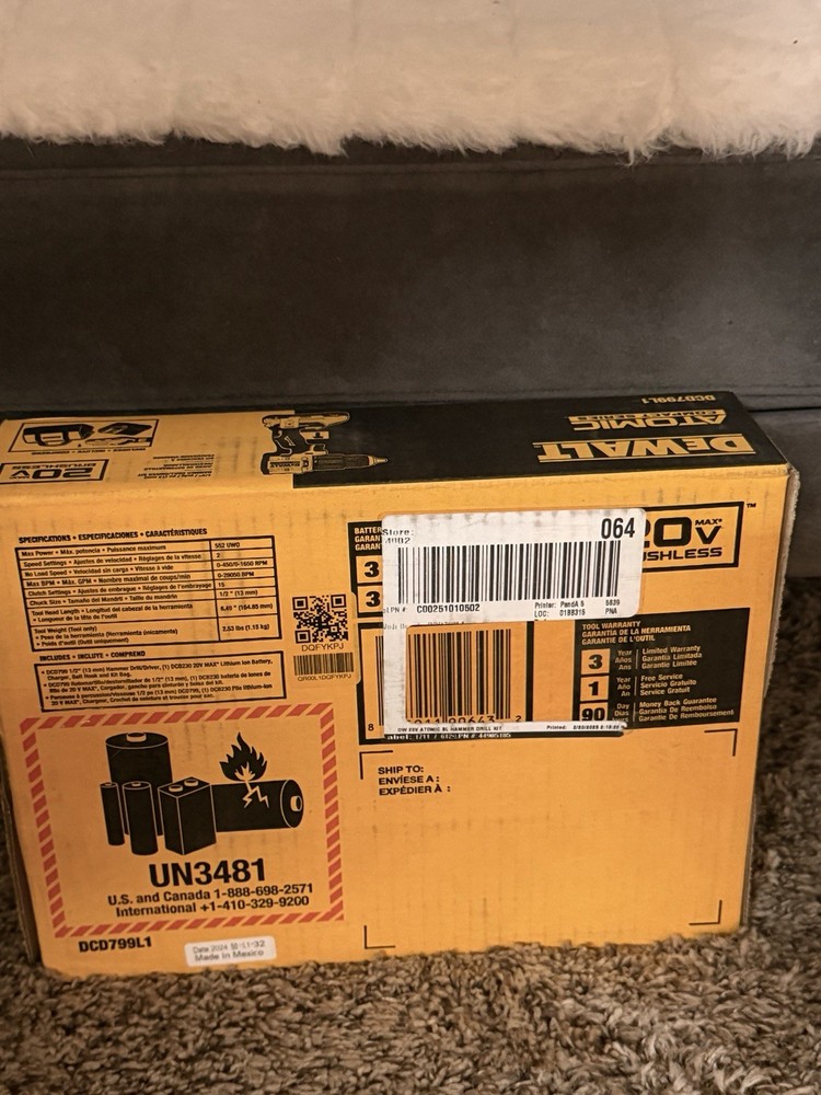 DEWALT ATOMIC COMPACT SERIES 20V MAX Hammer Drill/Driver Kit Brushless DCD799L1