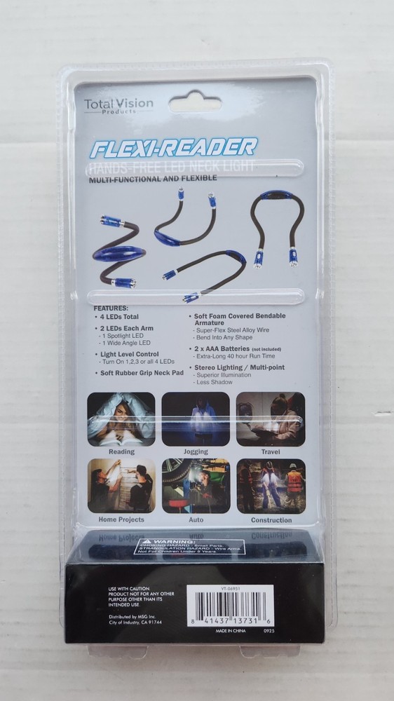 Total Vision Products Hands-Free LED Neck Light - Flexi-Reader -Multi-Functional