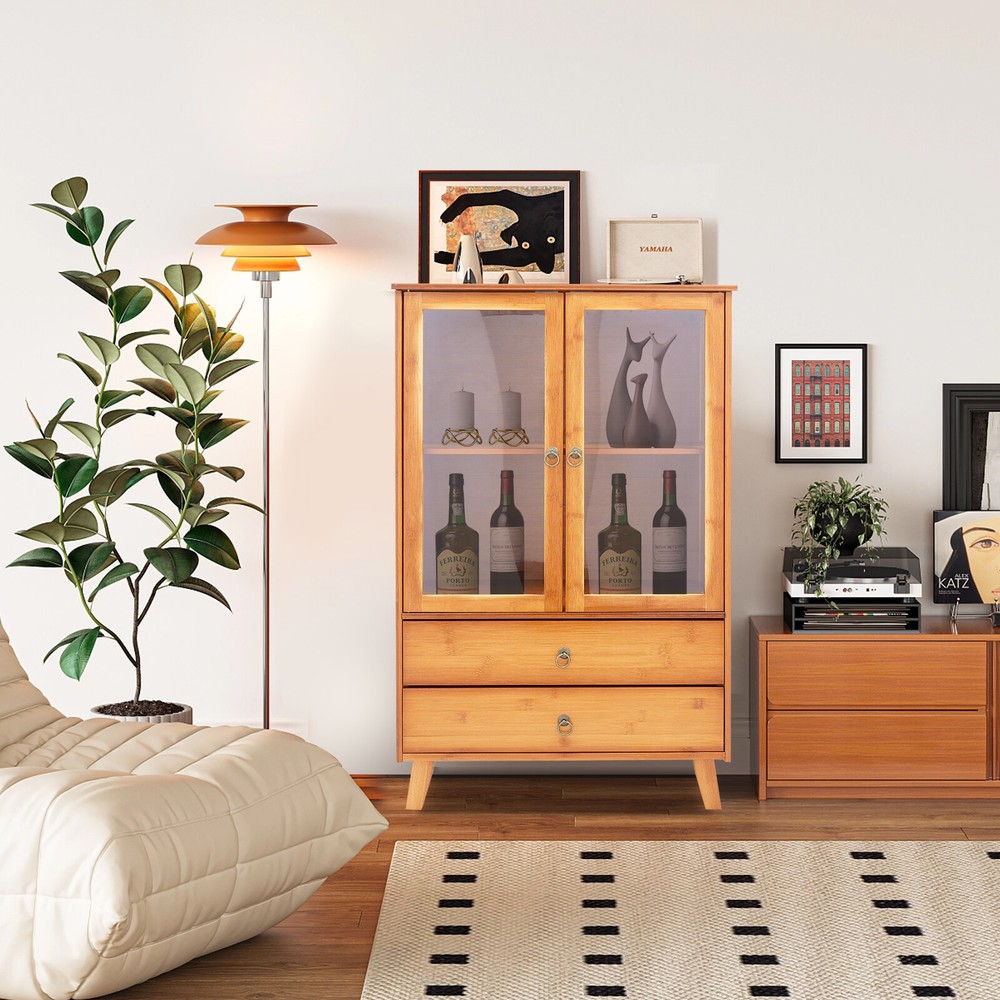 Stylish Brown Kitchen Sideboard with Ample Storage & Elegant Design