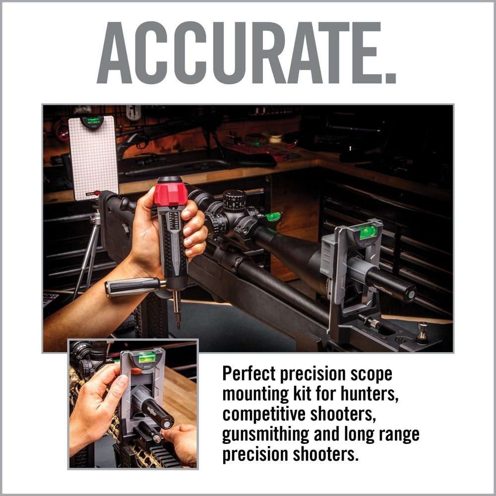 Real Avid Scope Leveling Kit & Precision Scope Level System (AVLVLRSTCOMBO)