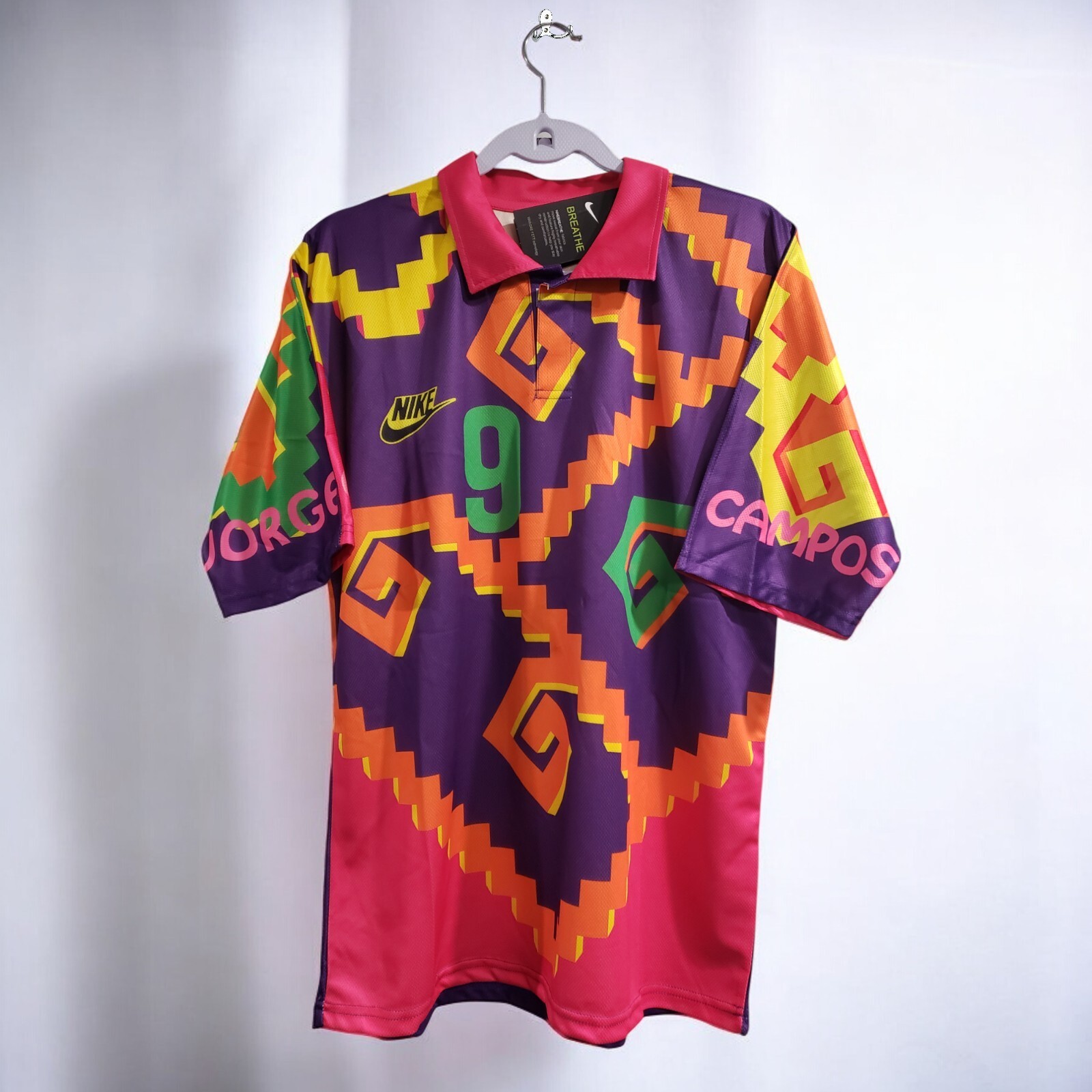 Jorge Campos # 9 Multicolor ORANGE/PINK/PURPLE NIKE RETRO - XXL