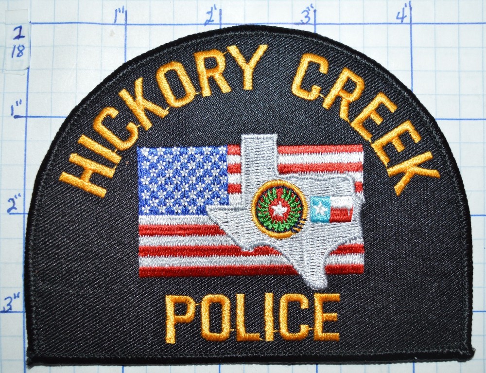 TEXAS, HICKORY CREEK POLICE DEPT BLACK PATCH