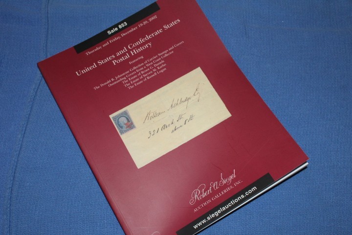 Siegel Auction Dec 2002 US Conf States #853 INCLUDES REALIZATIONS BlueLakeStamps