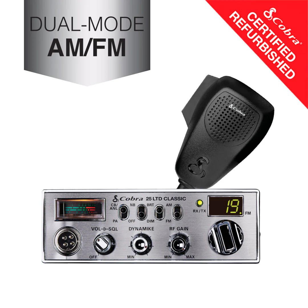 Cobra 25 LTD CB Radio Dual Mode AM/FM Certified Refurbished