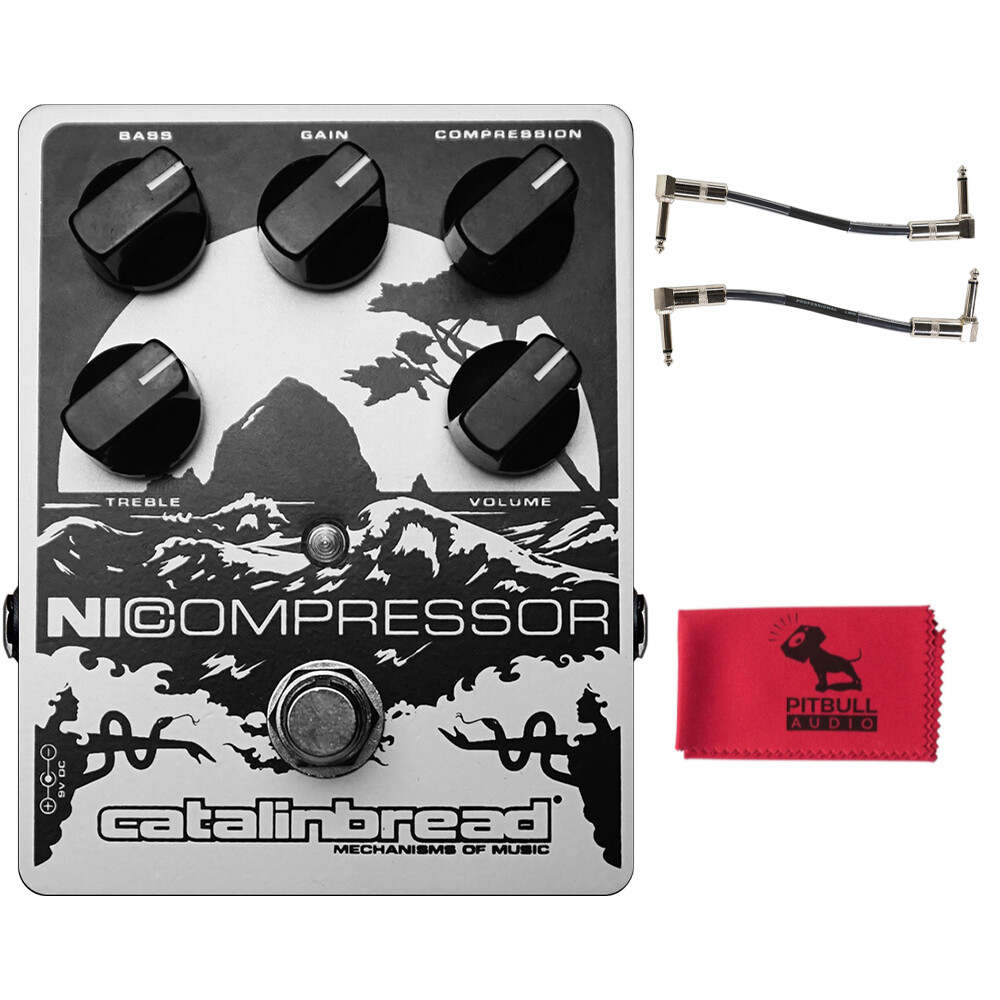 Catalinbread NiCompressor Analog FET 9v Compressor Pedal w/ Patch Cables & Cloth