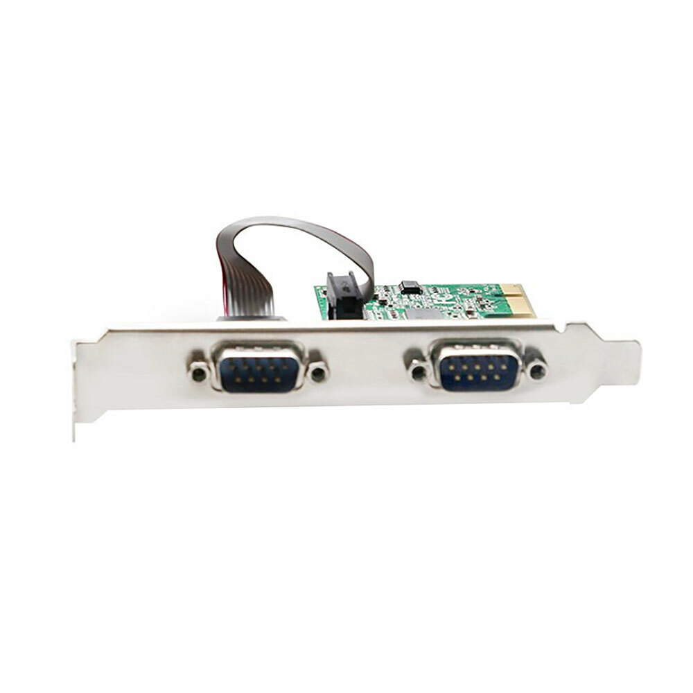 PCI-E Express 2 Serial Port DB9 COM RS232 Converter Adapter Controller for PC
