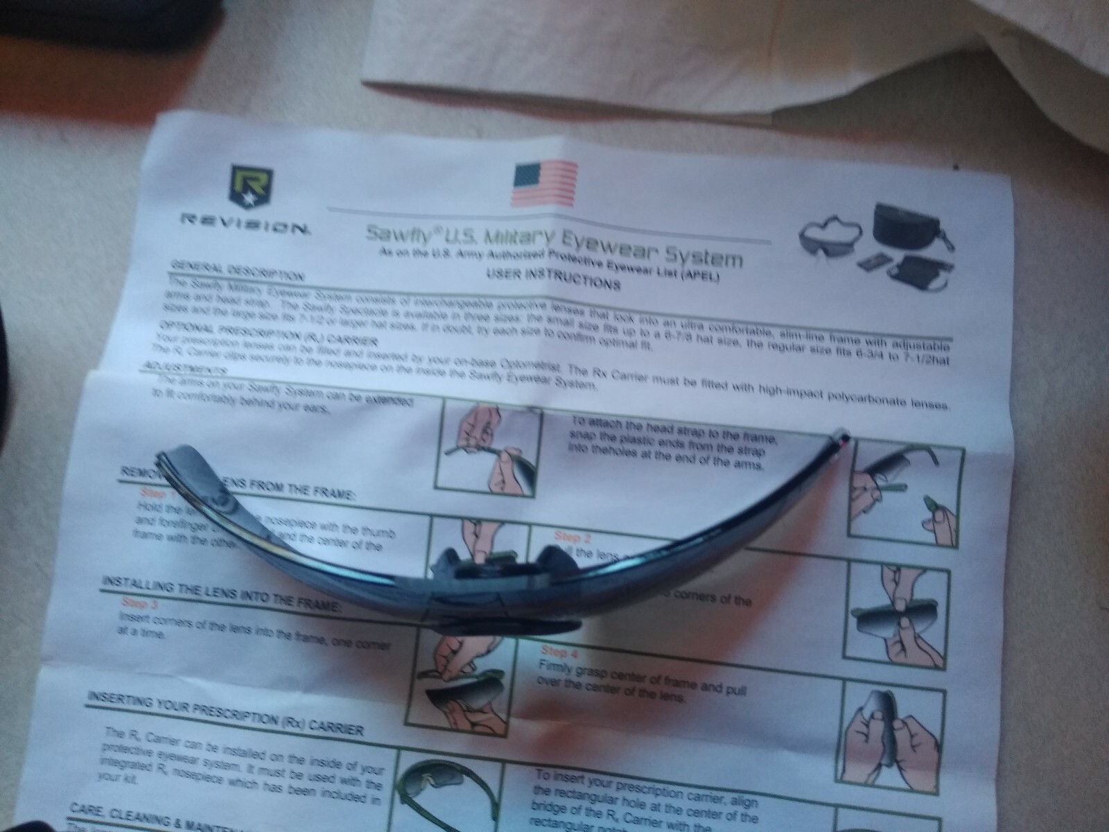 MILITARY Revision Sawfly CASE (2) WITH TINTED LENSES NO OTHER PARTS