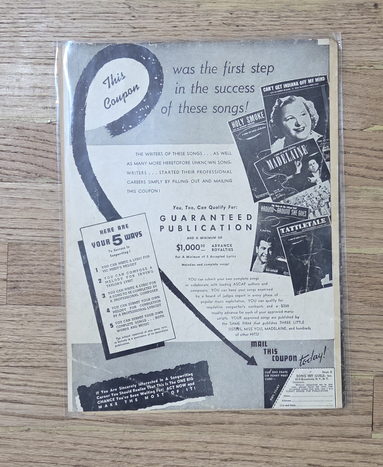 (8) Vintage Music Sheets Lot