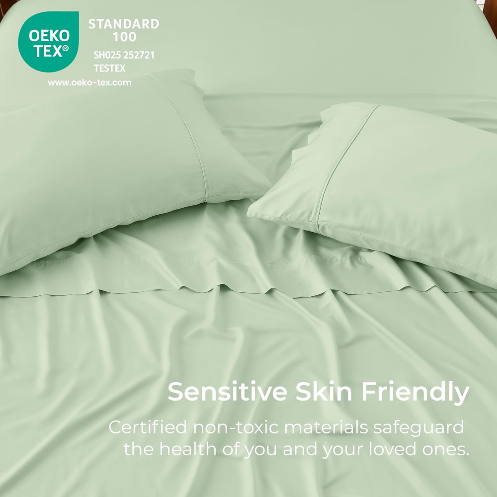 GOKOTTA 100% Rayon Derived from Bamboo Pillow Cases 2 Pack, Soft Envelope Pil...