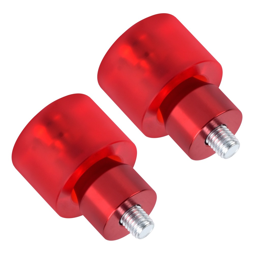 Red 2x Engine Protective Guards Crashs Bars 12mm End Balls Protector For Harley