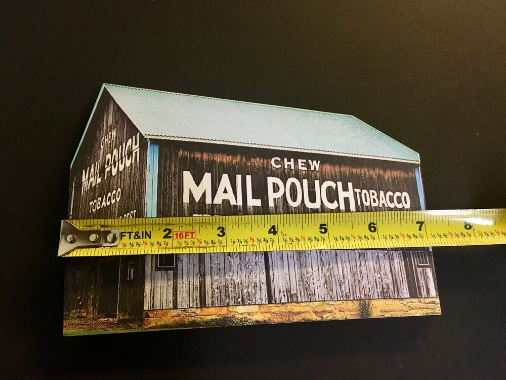 HO Scale MAIL POUCH TOBACCO BARN Flat / Front 3D Background, Farm Walthers
