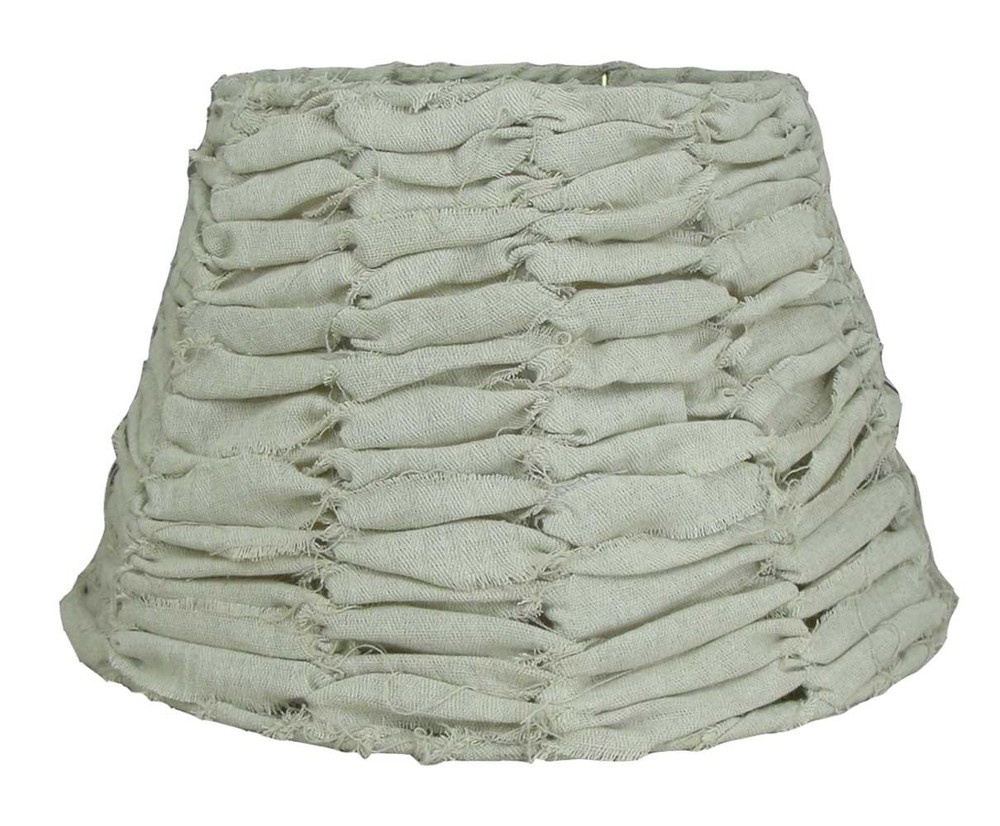 16"  White Rag Shade