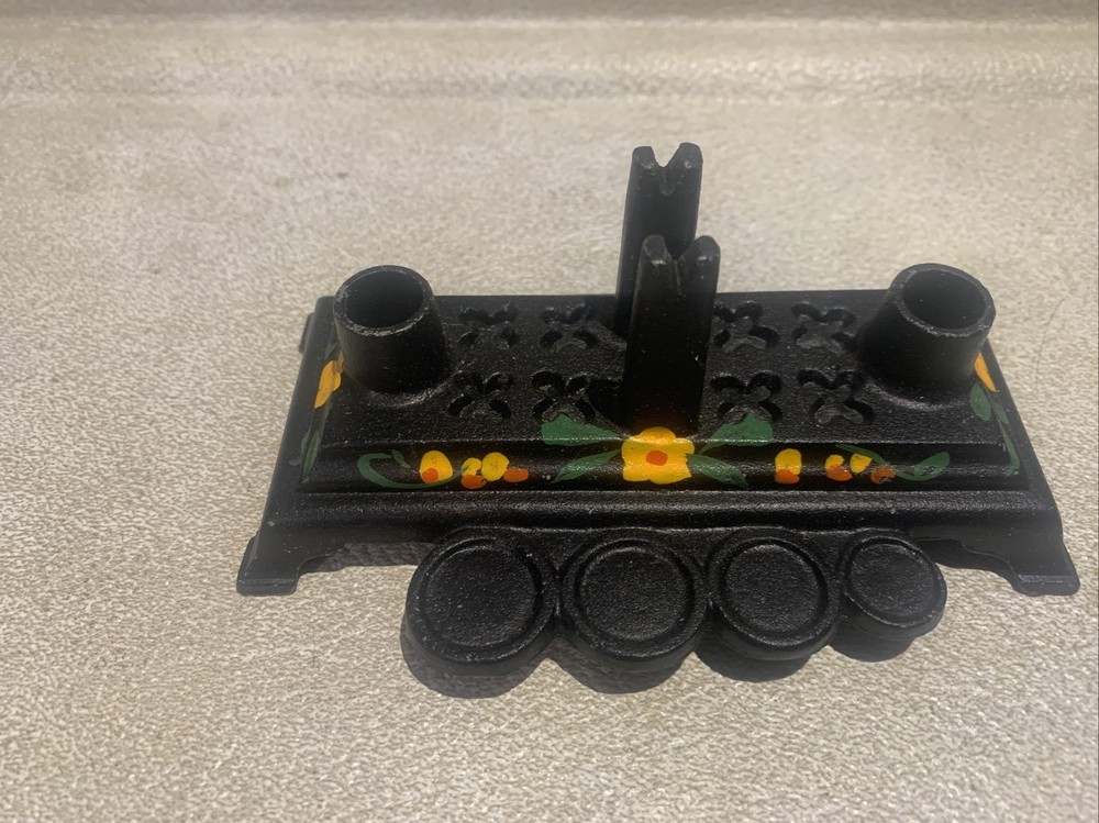 Vintage Mini Cast Iron Scale Weights Detachable Basket