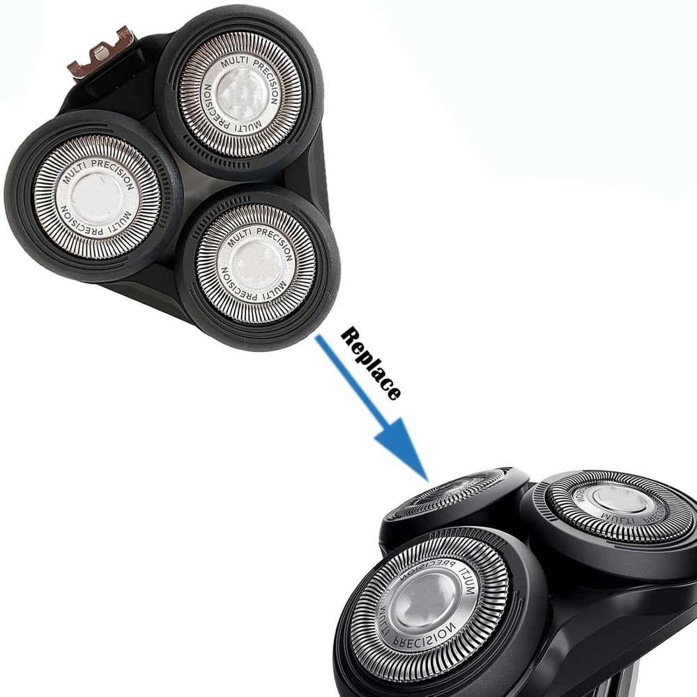 High Precision 3 Count Replacement Heads for Phillips Shaver Series 5000 Models
