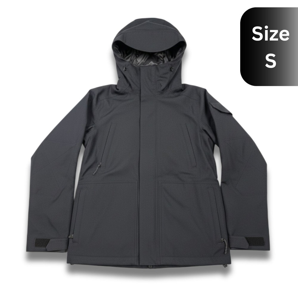 Volcom Men’s Snow Jacket Zip Tech Performance Waterproof Black Ski Coat