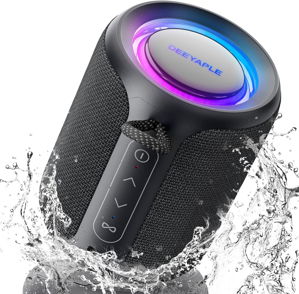 Bluetooth Speaker Wireless,Ip67 Waterproof & Dustproof Portable Speaker with Lig