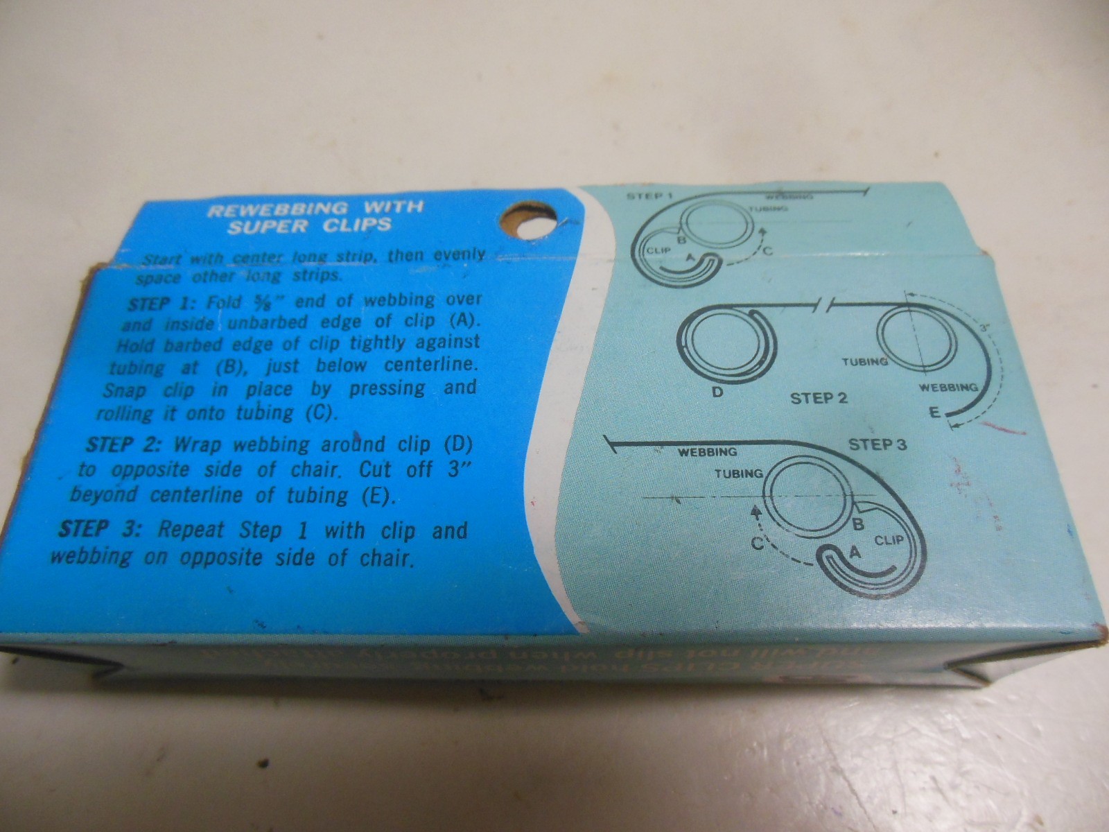 Super Clips Webbing Repair Lawn Chair Set of 10 Stone City SC-10 NEW IN BOX