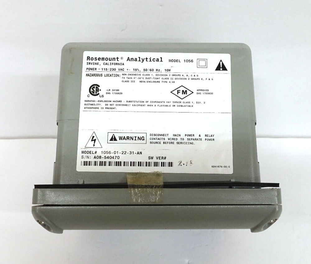 ROSEMOUNT 1056-01-22-31-AN DUAL INPUT ANALYZER (1F3)