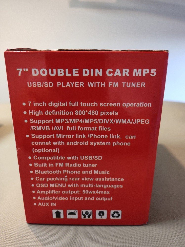 7" Car DIN MP5 player