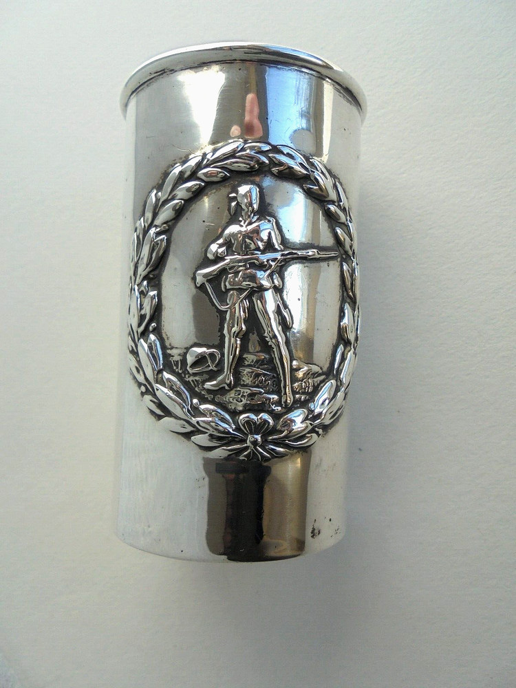 19th Century Silver Military Mug Goblet