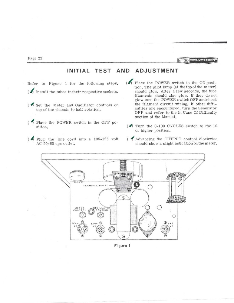Heathkit IG-72 Audio Generator with manual - Works See Pics & Description
