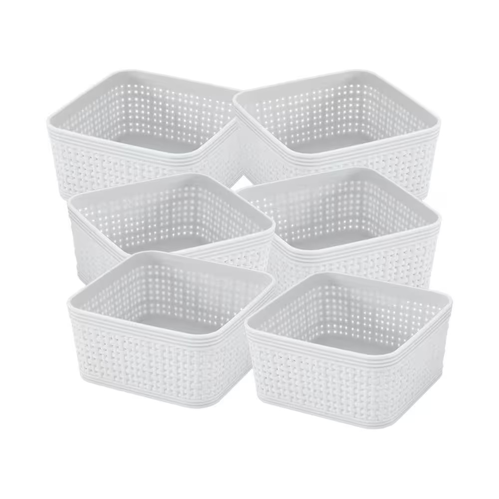 6-Pack Organizing Set in White