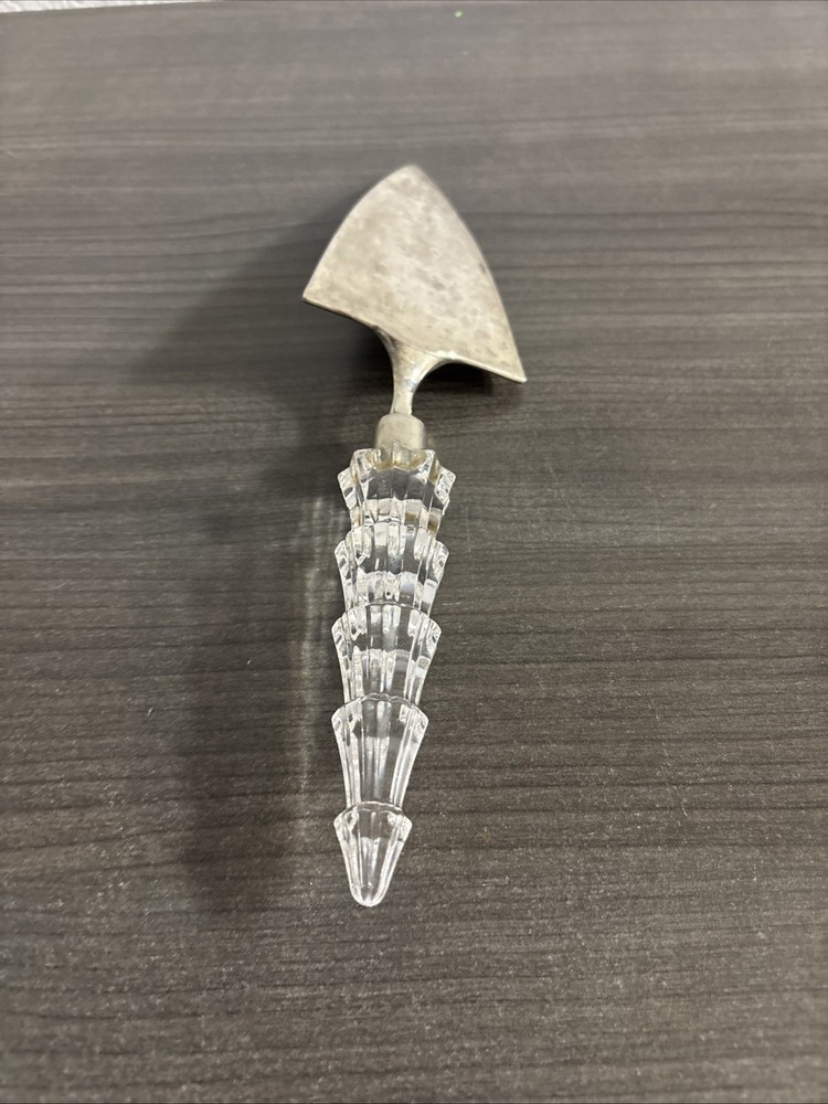 Mikasa cake server with crystal handle, wedding cake server, silver plated cake