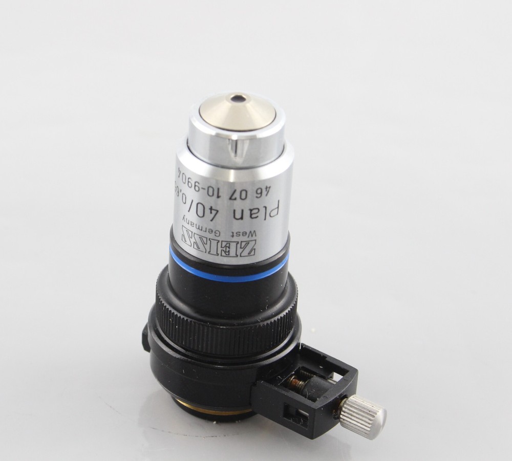 Zeiss Plan 40x 0.65 Objective with DIC Prism Slider Greyline Microscope