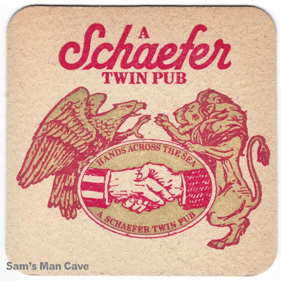 Schaefer Twin Pub Beer Coaster