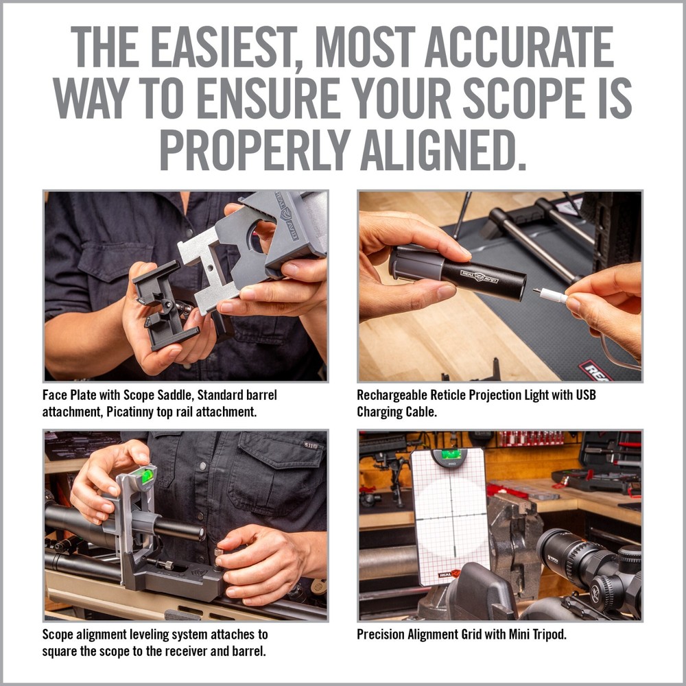 Real Avid Scope Leveling Kit & Precision Scope Level System (AVLVLRSTCOMBO)