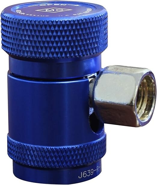 Mastercool Manual Low Side Coupler For R1234YF, Blue #83934