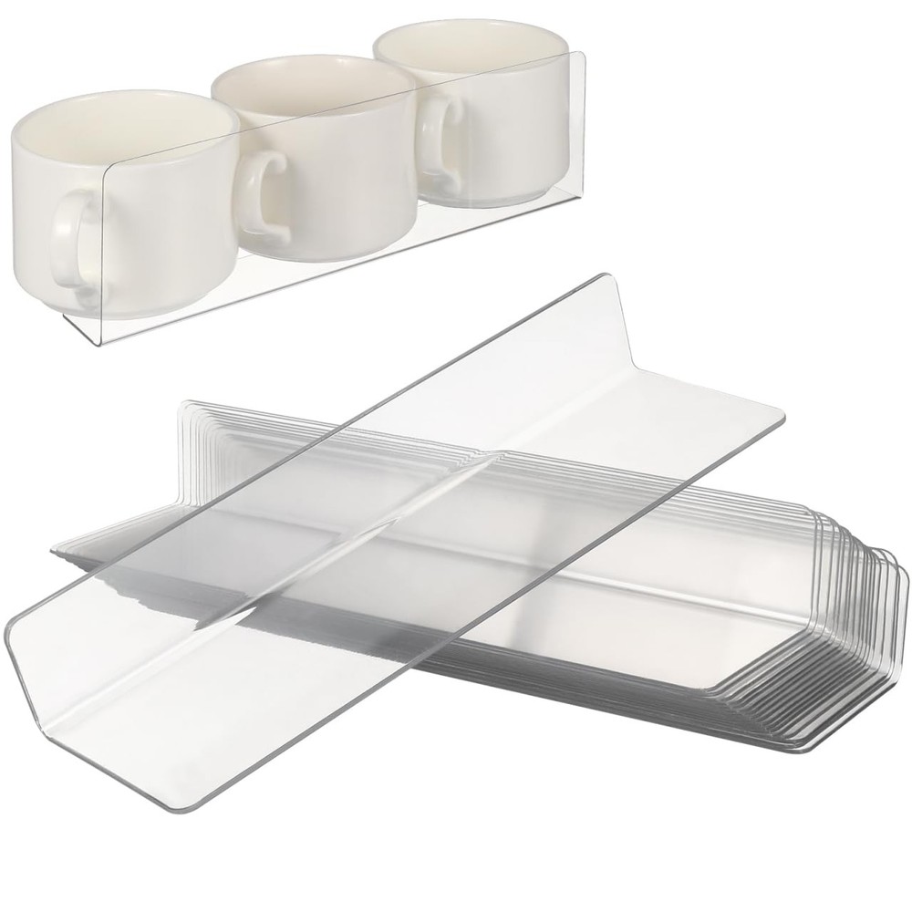 Shelf Divider Organizer 20pcs Shelf Dividers Clear Plastic Commodity Separato...