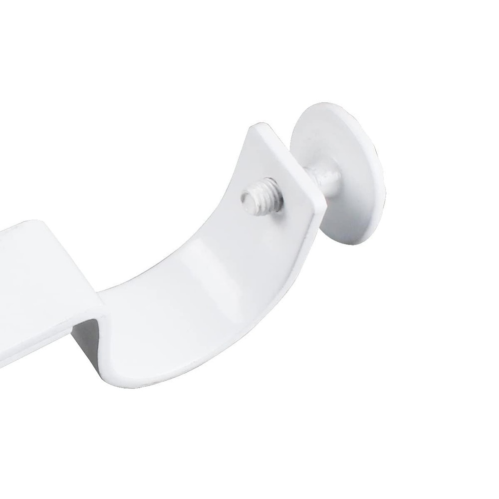 White Adjustable Curtain Rod Brackets 10 Pack Drapery Bracket for